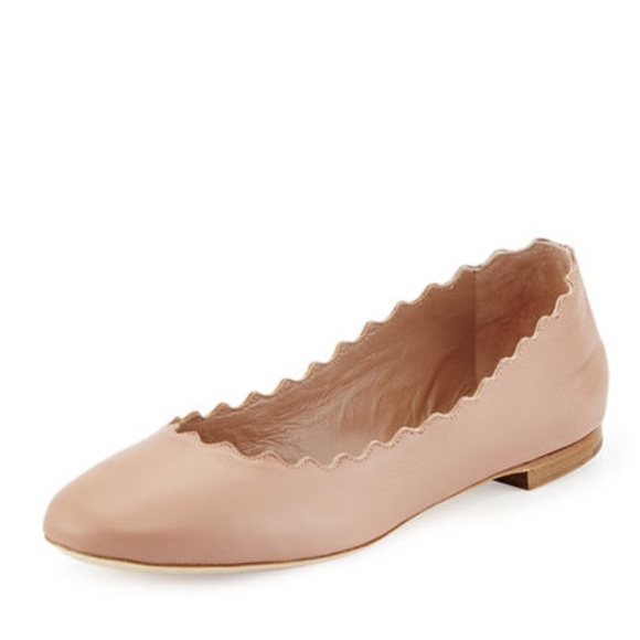Chloe Lauren Scalloped Flats (Nude) - Picture 2 of 6